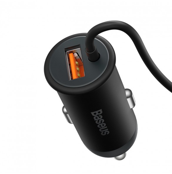 Baseus trådlös billaddare med MagSafe 15W hållare för luftventil + USB-A 25W svart (CW01)
