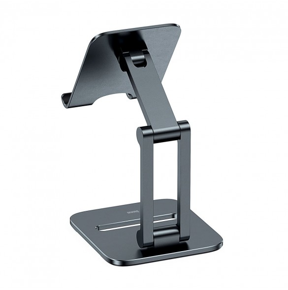 Baseus Desktop Biaxial Vikbart metallställ för smartphone/ställ grått (LUSZ000013)