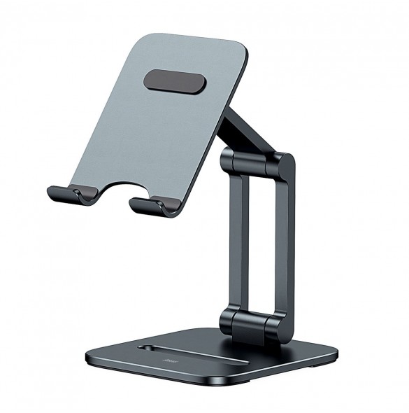 Baseus Desktop Biaxial Vikbart metallställ för smartphone/ställ grått (LUSZ000013)