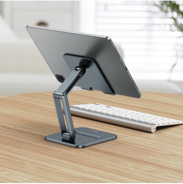 Baseus Desktop Biaxial Vikbart tablettställ i metall grått (LUSZ000113)