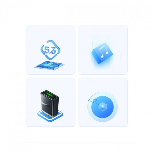 Baseus BA07 Bluetooth USB-adapter - svart
