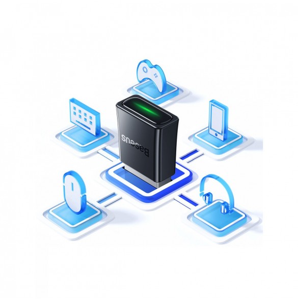 Baseus BA07 Bluetooth USB-adapter - svart