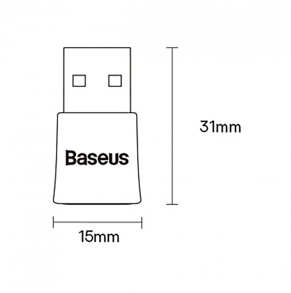 Baseus BA07 Bluetooth USB-adapter - svart
