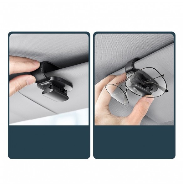 Baseus Bilhållare Glasögon Clip Silver (ACYJN-B0S)