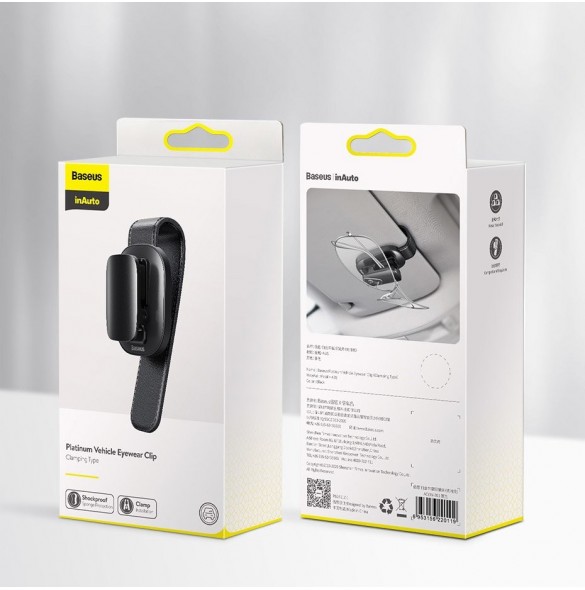 Baseus Bilhållare Glasögon Clip Silver (ACYJN-B0S)