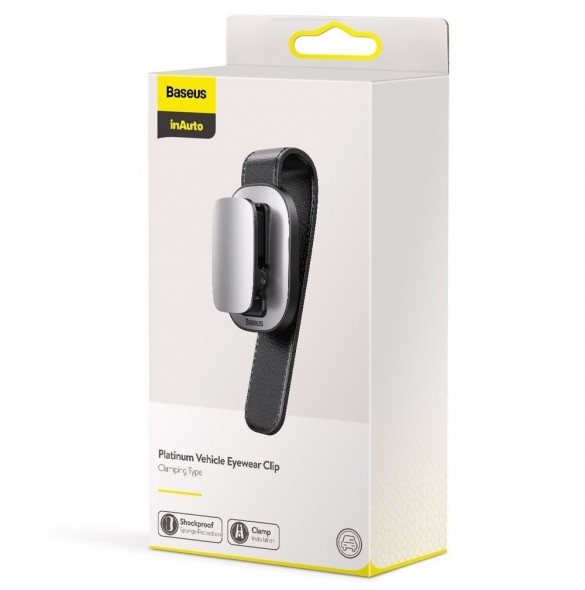 Baseus Bilhållare Glasögon Clip Silver (ACYJN-B0S)