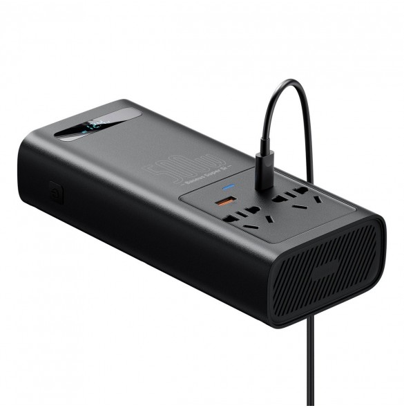 Baseus bilströmväxelriktare 150W 12V / 500W 220V (EU- och CN-kontakt) svart (CGNB000101)