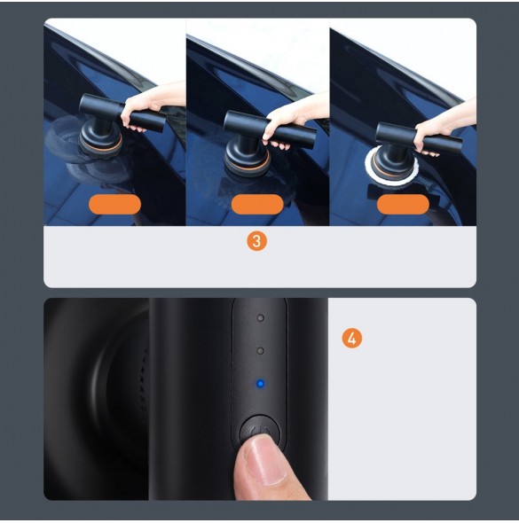 Baseus sladdlös elektrisk polermaskin 30W 4000mAh svart (CRDLQ-B01)