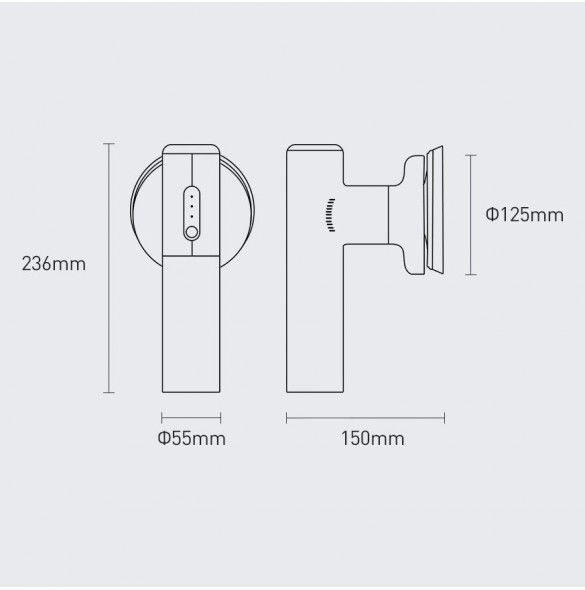 Baseus sladdlös elektrisk polermaskin 30W 4000mAh svart (CRDLQ-B01)