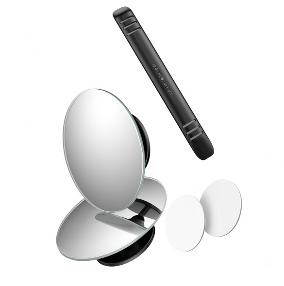 Baseus Full-view Blind-spot Mirror 2x extra bil sidospegel konvex dödvinkel svart (ACMDJ-01)