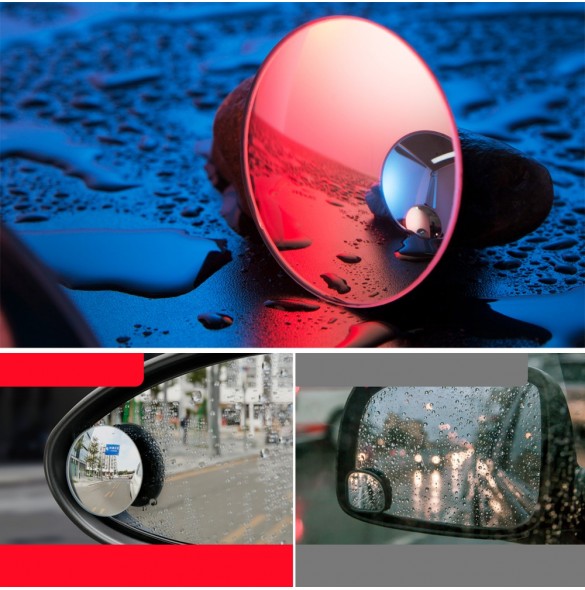 Baseus Full-view Blind-spot Mirror 2x extra bil sidospegel konvex dödvinkel svart (ACMDJ-01)