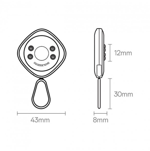 Baseus Heyo dold kameradetektor vit (FMHY000002)