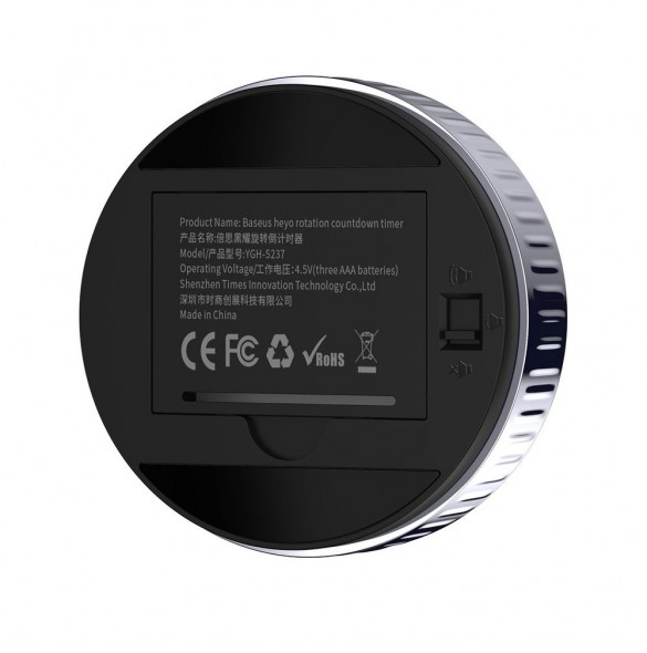 Baseus Heyo roterande timer elektronisk timer svart timer (ACDJS-01)