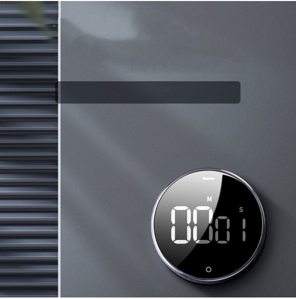 Baseus Heyo roterande timer elektronisk timer svart timer (ACDJS-01)