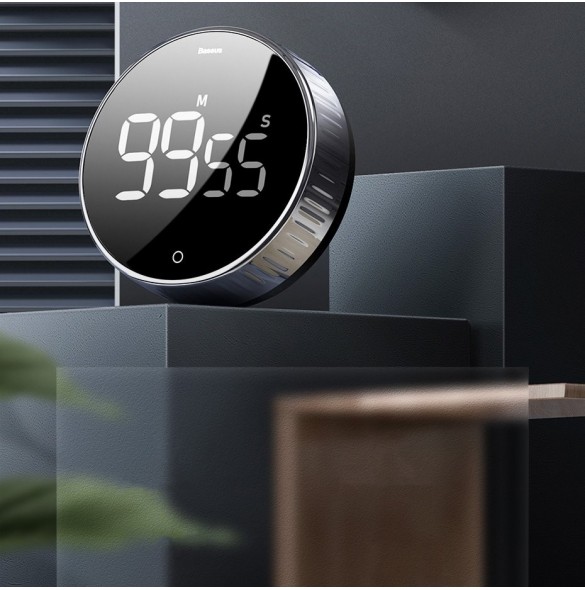 Baseus Heyo roterande timer elektronisk timer svart timer (ACDJS-01)