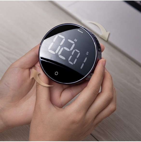 Baseus Heyo roterande timer elektronisk timer svart timer (ACDJS-01)