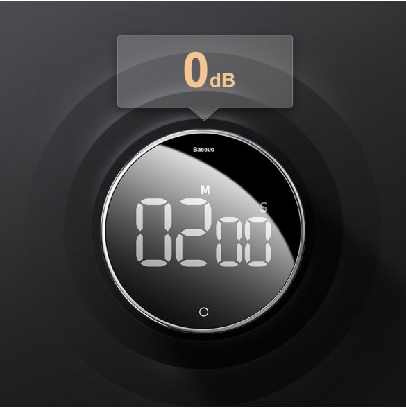 Baseus Heyo roterande timer elektronisk timer svart timer (ACDJS-01)