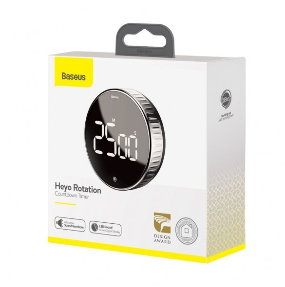 Baseus Heyo roterande timer elektronisk timer svart timer (ACDJS-01)