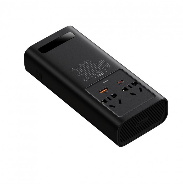Baseus IGBT Car Inverter Inverter 300W 220V (CN / EU-kontakt) Svart (CGNB010101)