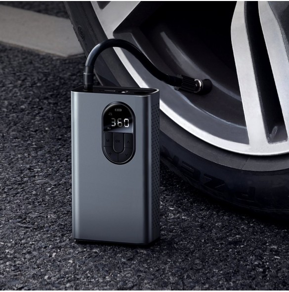 Baseus mini bilkompressor däckpump med 7500 mAh batteri grå (CRCQB02-0A)