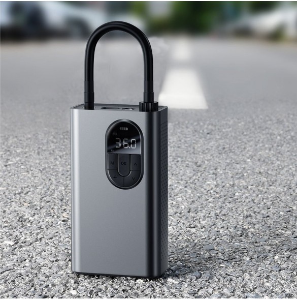 Baseus mini bilkompressor däckpump med 7500 mAh batteri grå (CRCQB02-0A)