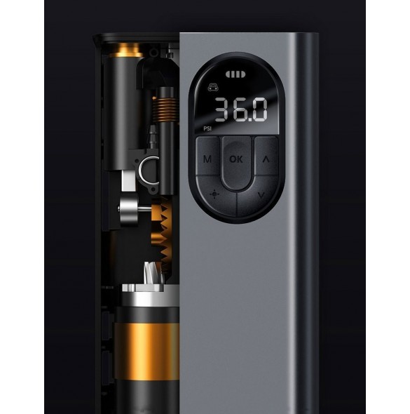 Baseus mini bilkompressor däckpump med 7500 mAh batteri grå (CRCQB02-0A)