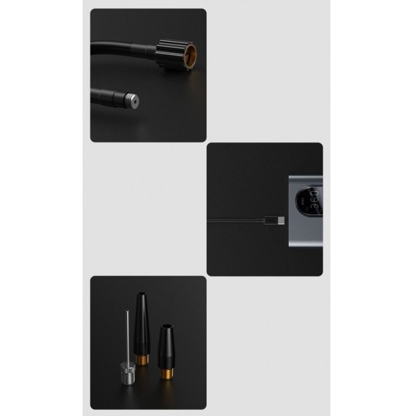 Baseus mini bilkompressor däckpump med 7500 mAh batteri grå (CRCQB02-0A)