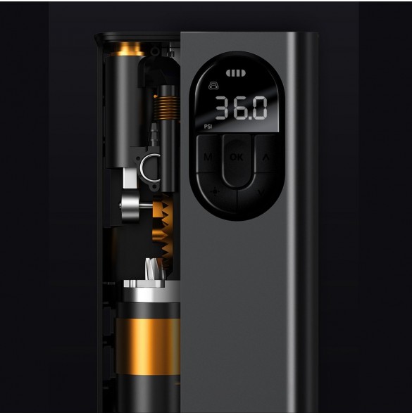 Baseus mini bilkompressor däckpump med batteri 2500mAh 54W svart (CRNL040001)