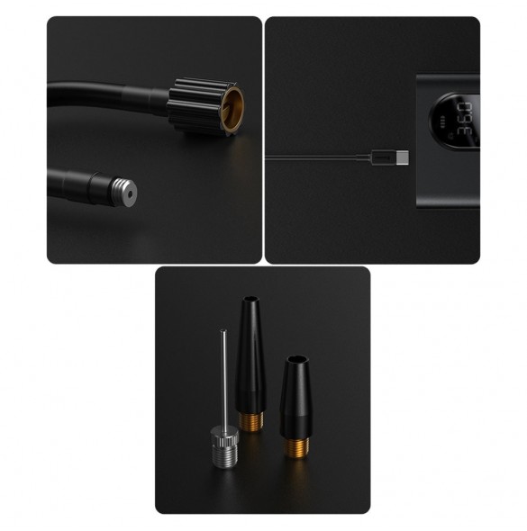 Baseus mini bilkompressor däckpump med batteri 2500mAh 54W svart (CRNL040001)