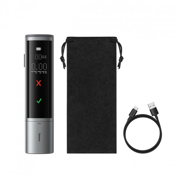 Baseus SafeJourney Pro Series alkomätare 470mAh grå