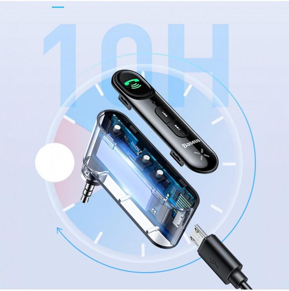Bluetooth AUX-sändare Baseus BSBA-02 (Overseas Edition) - svart