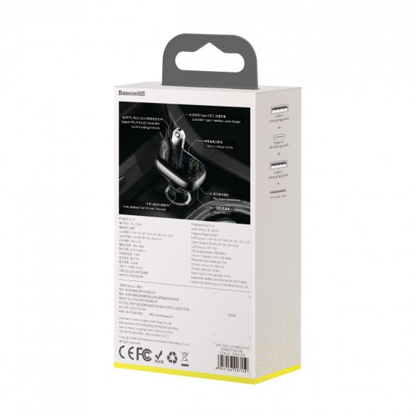 Bluetooth-sändare / billaddare Baseus S-13 (Overseas Edition) - svart