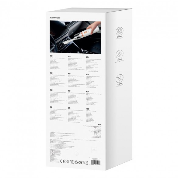 Bildammsugare 6000Pa 80W Baseus A2Pro - vit