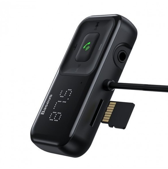 Trådlös Bluetooth FM-sändare med laddare Baseus S-16 (Overseas edition) - svart