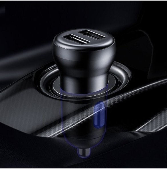 Trådlös Bluetooth FM-sändare med laddare Baseus S-16 (Overseas edition) - svart