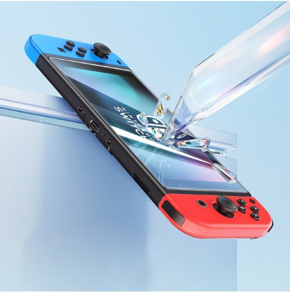 Set med 2x Baseus Crystal härdat glas för Nintendo Switch 2019 + monteringssats - transparent