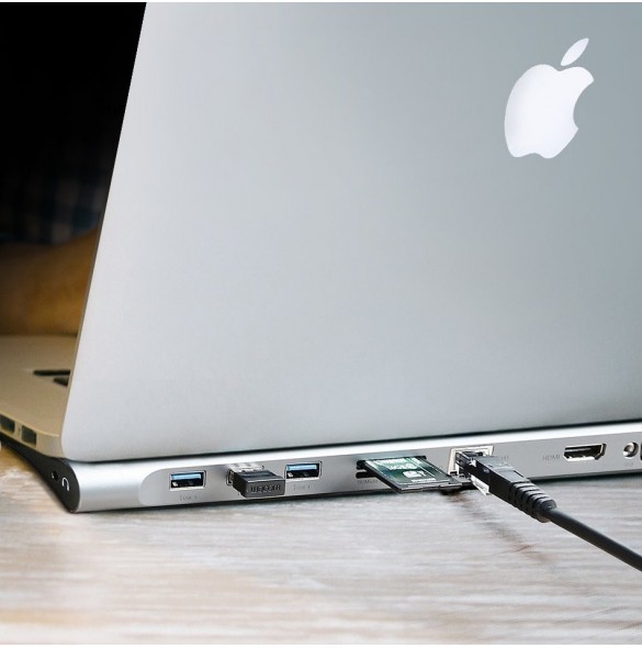 Baseus Enjoyment Multifunktionell dockningsstation för MacBook Laptop HUB Stand Adapter 10in1 (CATSX-F0G)