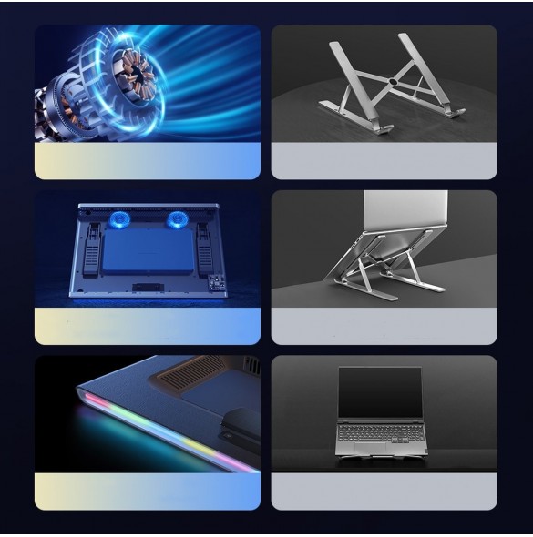 Baseus USB kylplatta för bärbar dator upp till 21" grå (LUWK000013)