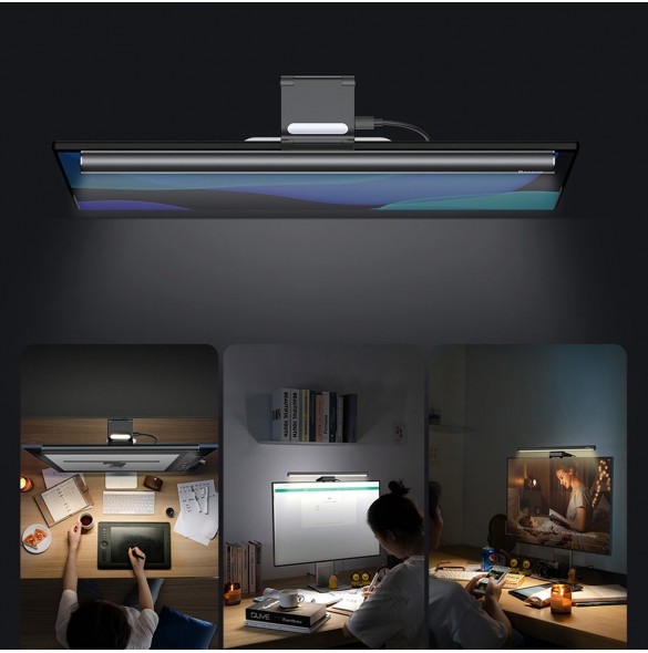 Baseus i-wok2 LED-lampa för skrivbordsskärmsbelysning svart (DGIW000101)