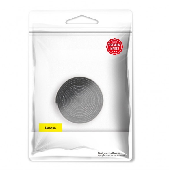 Baseus Rainbow Circle kardborreband - kardborreband kabelorganiserar 1m svart (ACMGT-E01)