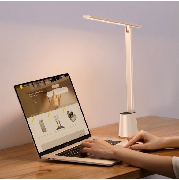 Baseus Smart Eye uppladdningsbart hopfällbart läsbord LED-lampa (Smart Light) vit (DGZG-02)