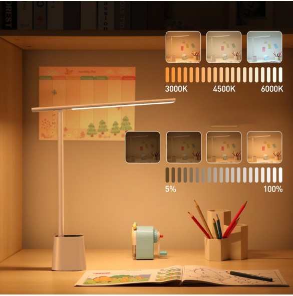 Baseus Smart Eye uppladdningsbart hopfällbart läsbord LED-lampa (Smart Light) vit (DGZG-02)