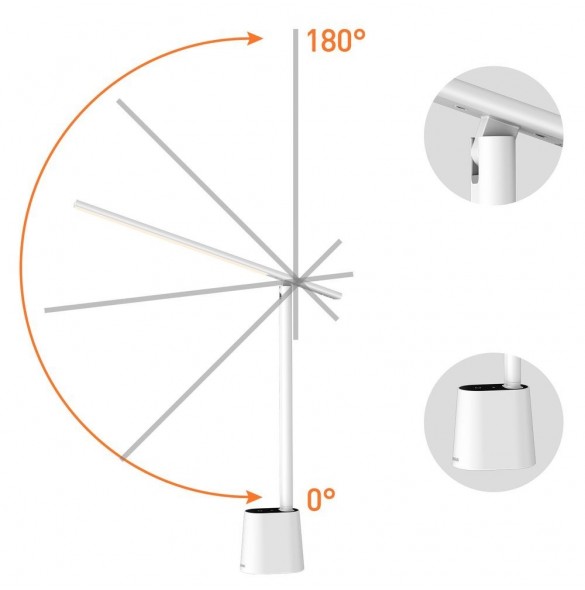 Baseus Smart Eye uppladdningsbart hopfällbart läsbord LED-lampa (Smart Light) vit (DGZG-02)