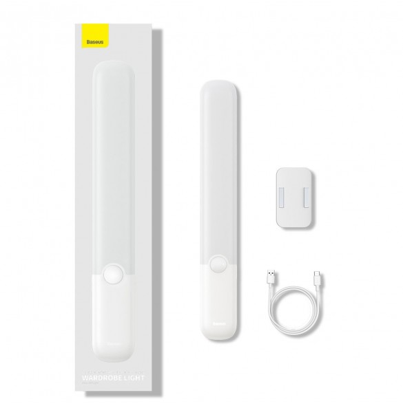 Baseus Sunshine Series garderobslampa med PIR-rörelsedetektor 1200 mAh vit (DGYG000002)