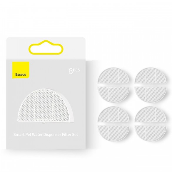 Baseus uppsättning filter för en smart husdjursmatare (8 st) vit (ACLY010002)