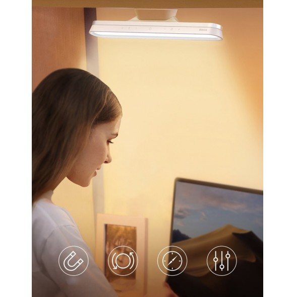 Baseus magnetisk LED sänglampa lampa för hem kök rum vit (DGXC-02)