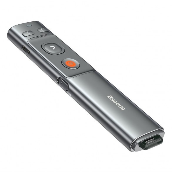 Baseus Orange Dot laserpekarfjärrkontroll för PC-presentation med inbyggt batteri grått (WKCD000013)