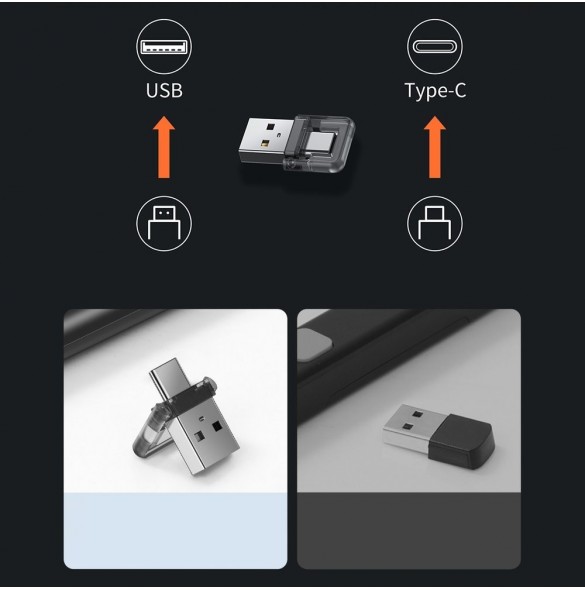 Baseus Orange Dot laserpekarfjärrkontroll för PC-presentation med inbyggt batteri grått (WKCD000013)