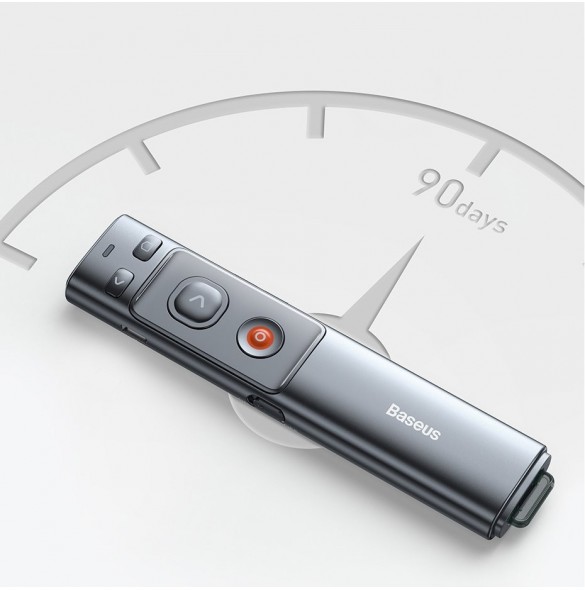Baseus Orange Dot laserpekarfjärrkontroll för PC-presentation med inbyggt batteri grått (WKCD000013)