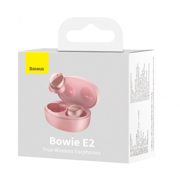 Baseus Bowie E2 TWS Bluetooth 5.2 trådlösa hörlurar Vattentäta IP55 Rosa (NGTW090004)
